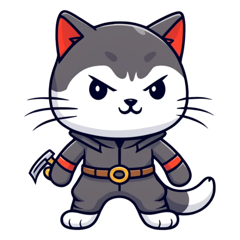 Assassin cat  sticker