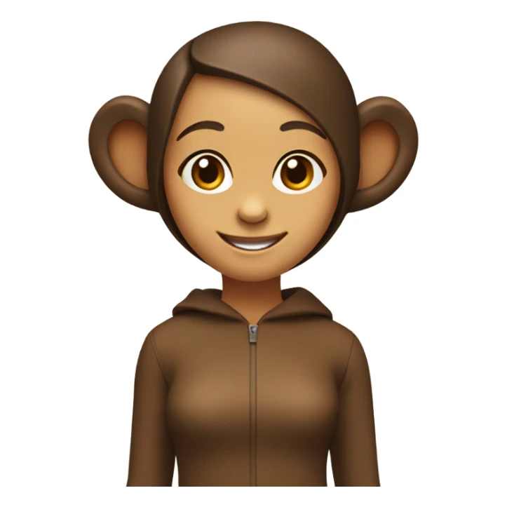 Girl in a monkey suit sticker