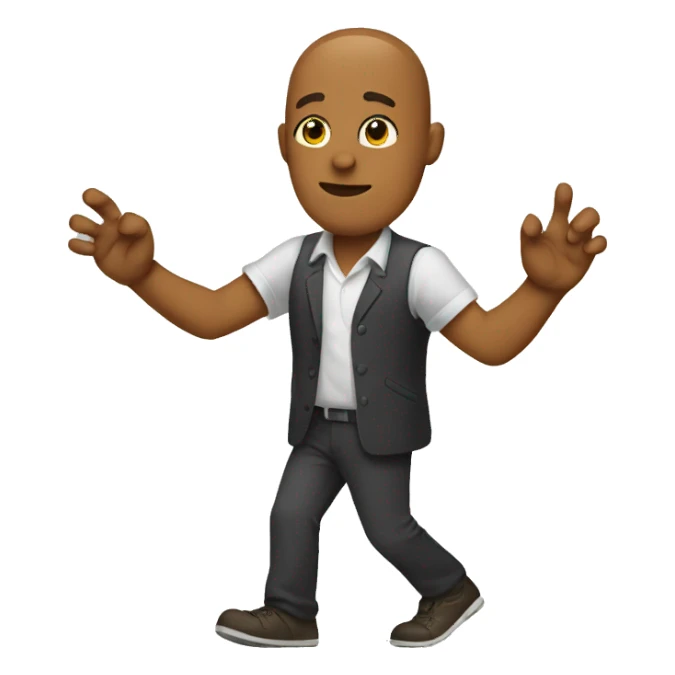 Arm walking with fingers  sticker