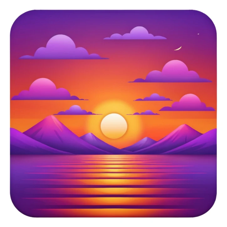 sunset sticker
