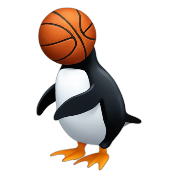 penguin basketball sticker