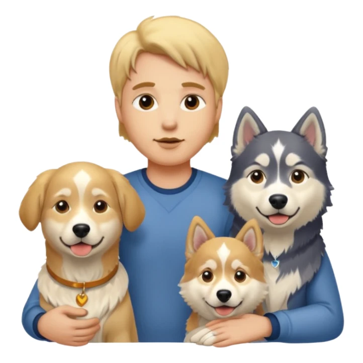 Walker + two dogs sticker