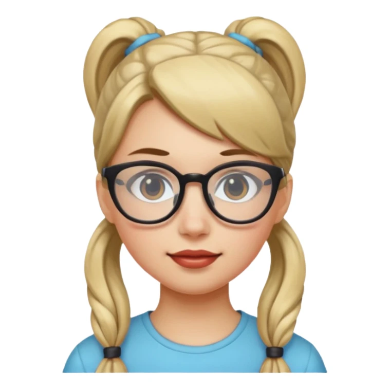 Ponytail Girl with Glasses sticker