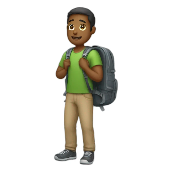 guy in a backpack sticker