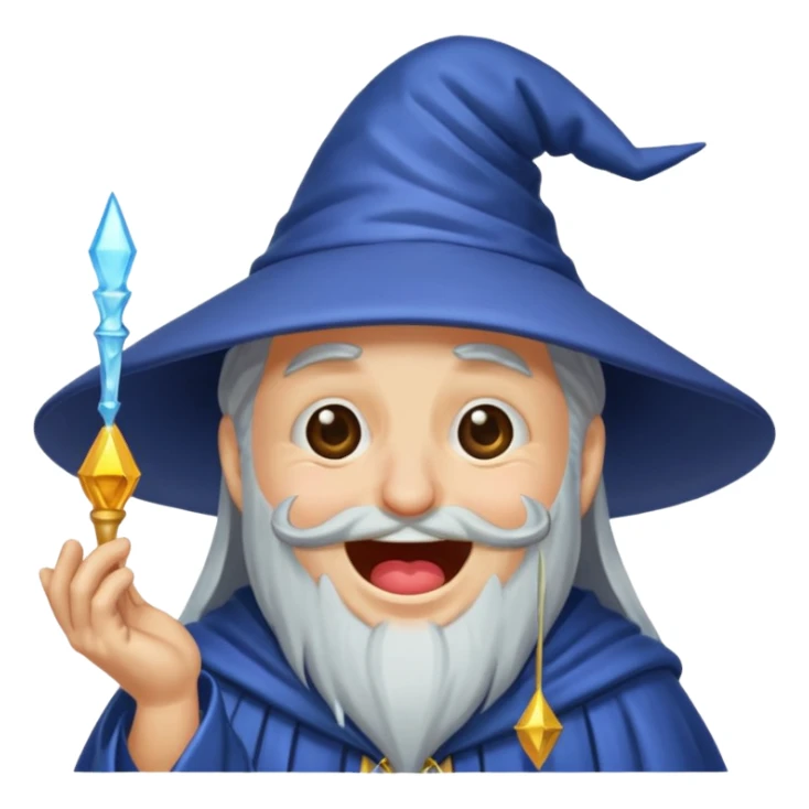 wizard who is laughing and crying at the same time  sticker