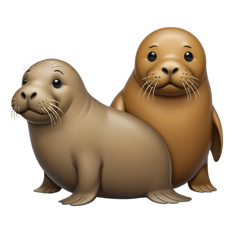 Walrus with a seal sticker