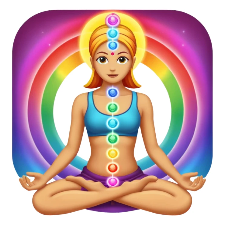 glowing chakras sticker