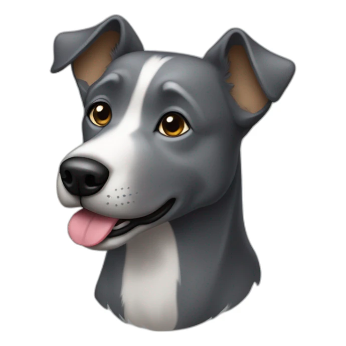 Chien gris fonce sticker