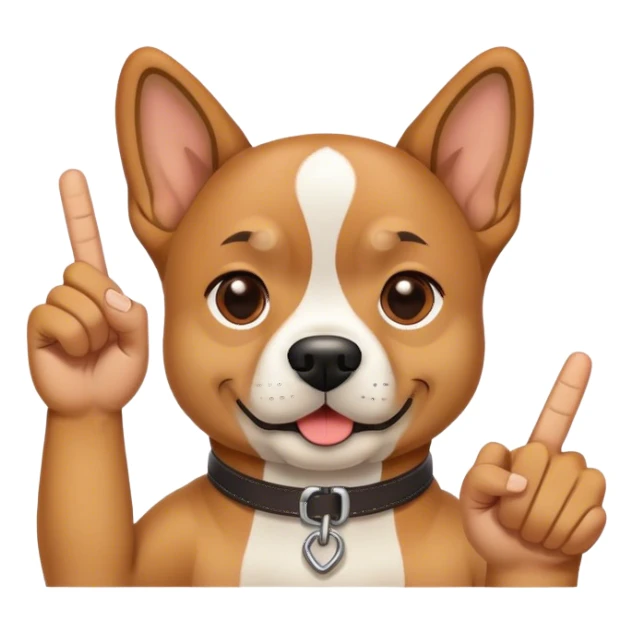 Dog middle finger sticker