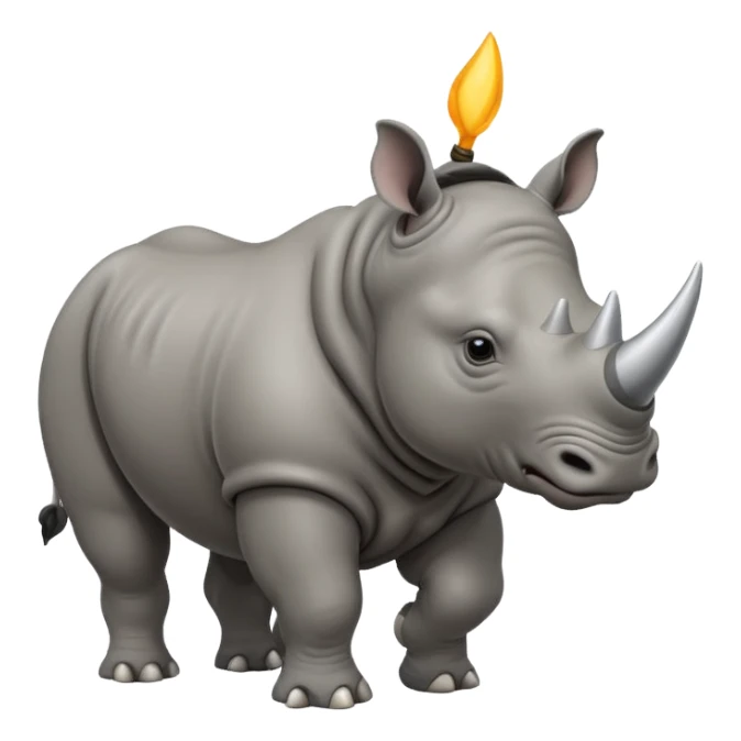 angry rhinoceros sticker