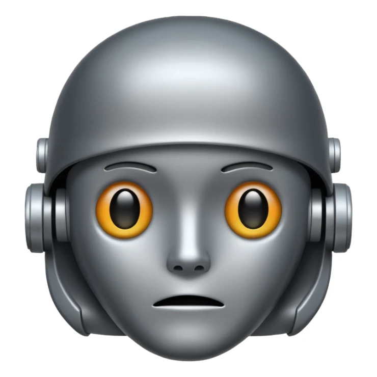 ai robot emoji, sad expression sticker