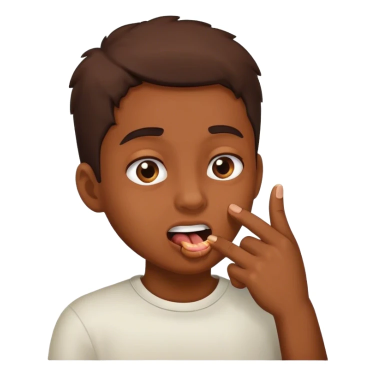 biting finger sassily  sticker