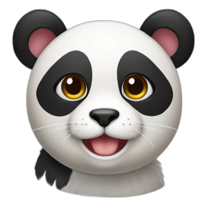 Cat panda sticker