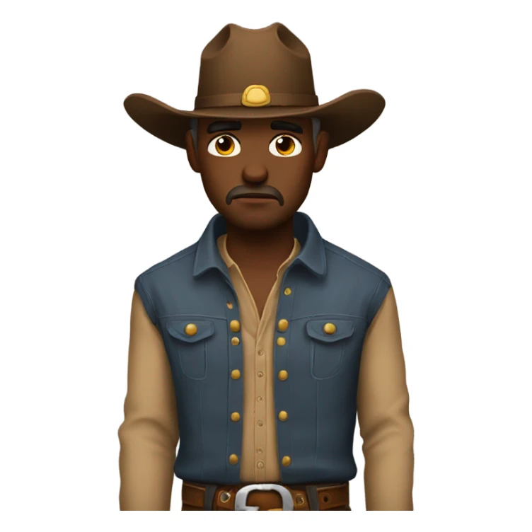 Sad cowboy sticker