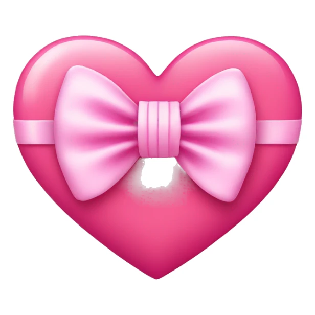 pink heart with bow on it sticker