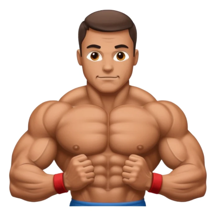 bodybuilder posing sticker