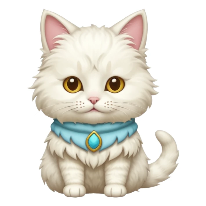 white cat with funny costume sticker
