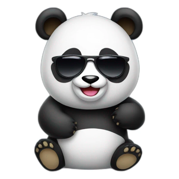PANDA MASCOT WITH SUNGLASSES sticker