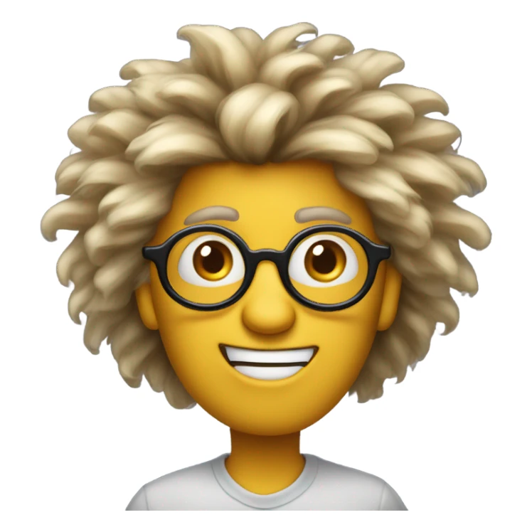 Crazy person with glasses sticker