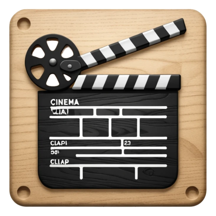 cinema clap (black and white) sticker
