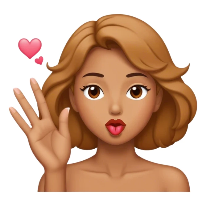 Blowing a kiss sticker