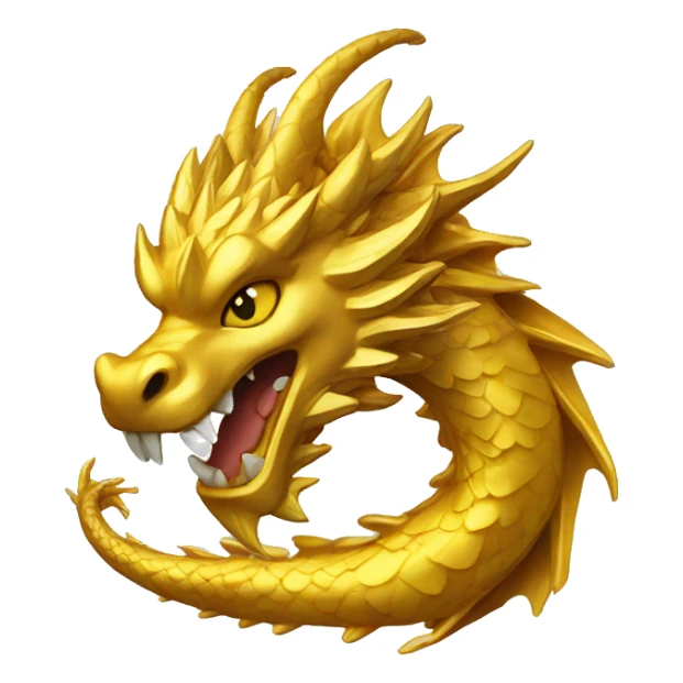 golden dragon S Shaped sticker