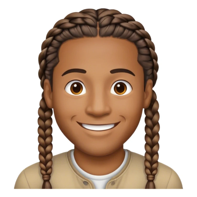 Black man with braids laughing sticker