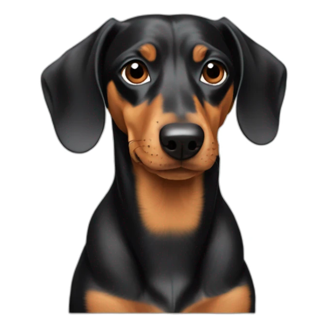 Dog head reality dachshund sideways sticker