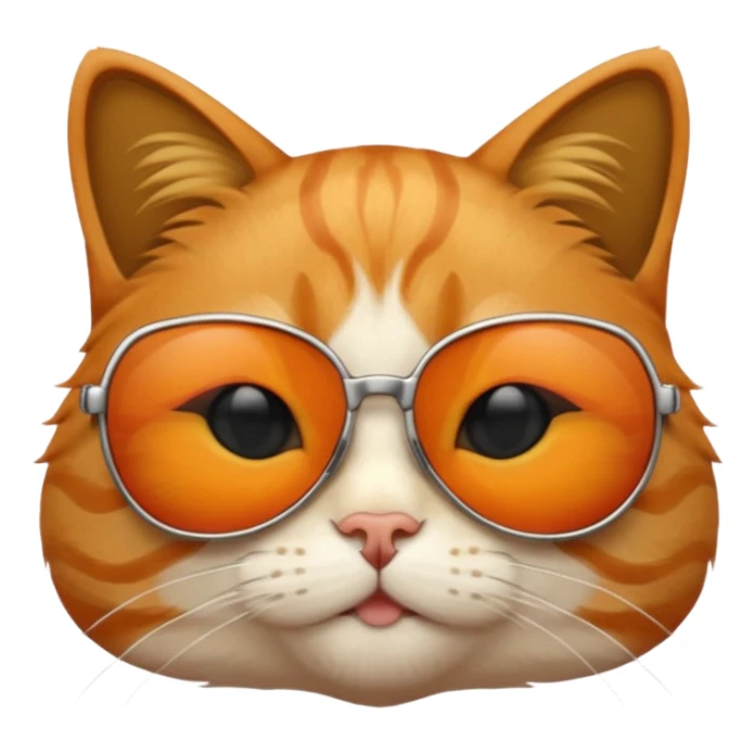 cat wearing sunglasses sticker