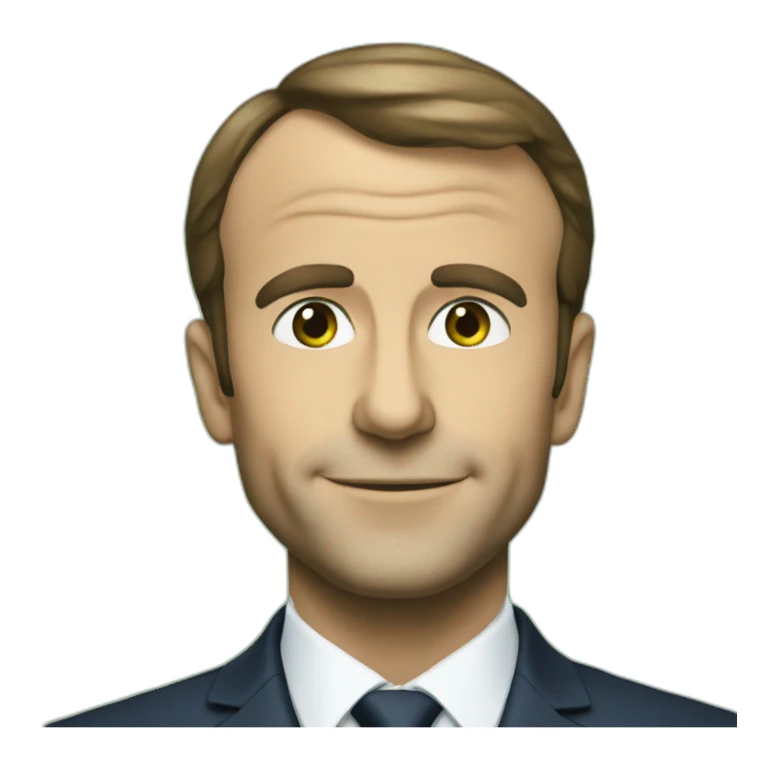 Macron with gree check sticker