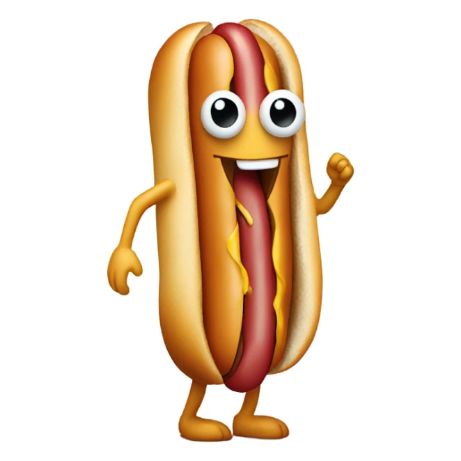 walking hot dog sticker