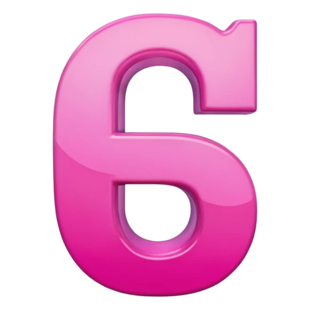 mix color pinks 3d letter p sticker