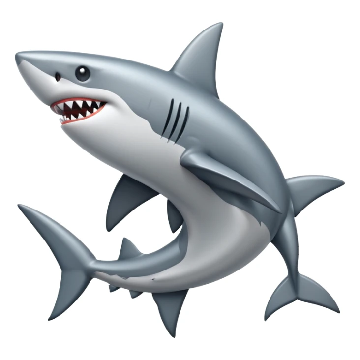 stylized anchor shaped like a shark sticker