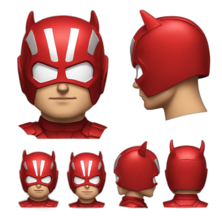 Marvel superhero Daredevil red Helmet with horns sticker