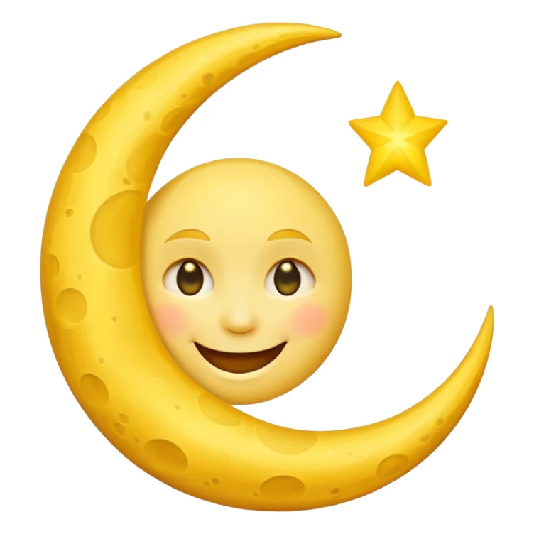 smiling moon emoji sticker