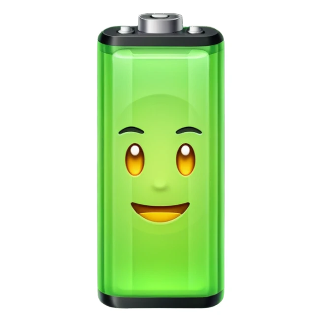 батарейка с энергии , зеленая sticker