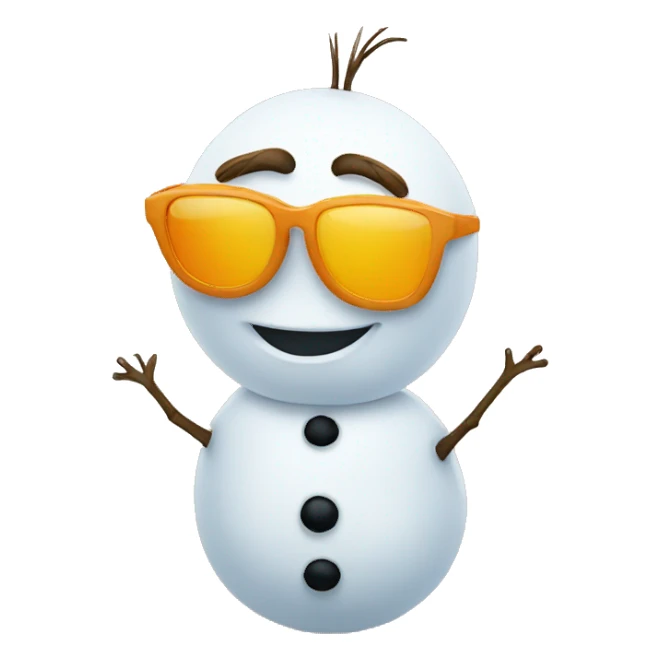 olaf with sunglasses sticker