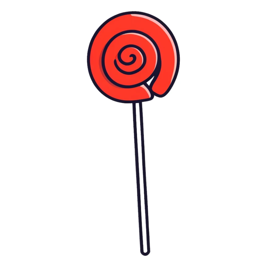 Red lollipop  sticker