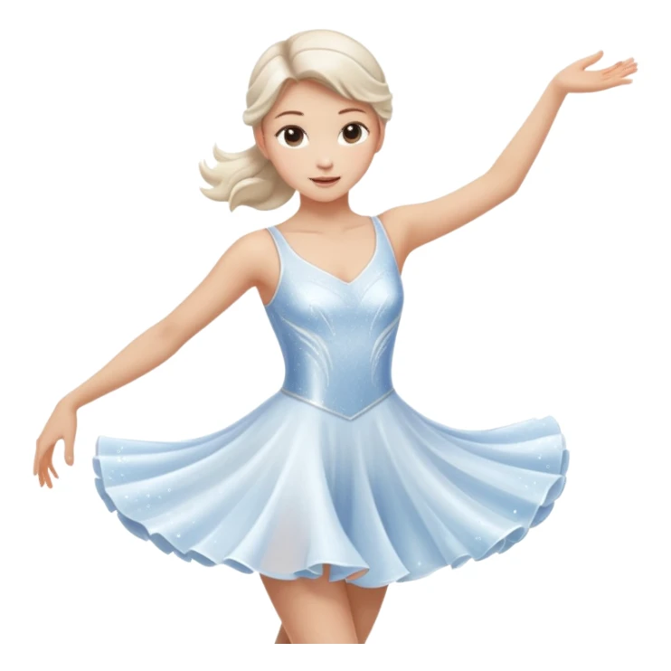Ice skater twirling sticker