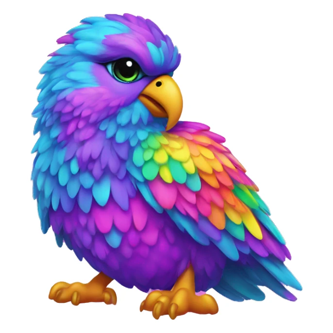 lisa frank bird sticker