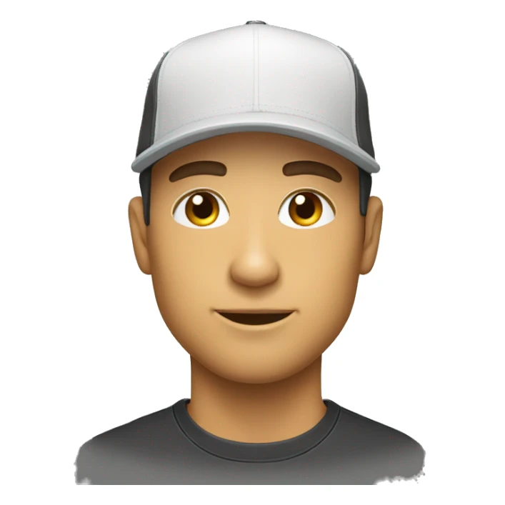 Gorra atrás hombre  sticker