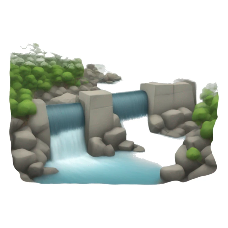 crushing river in city sticker