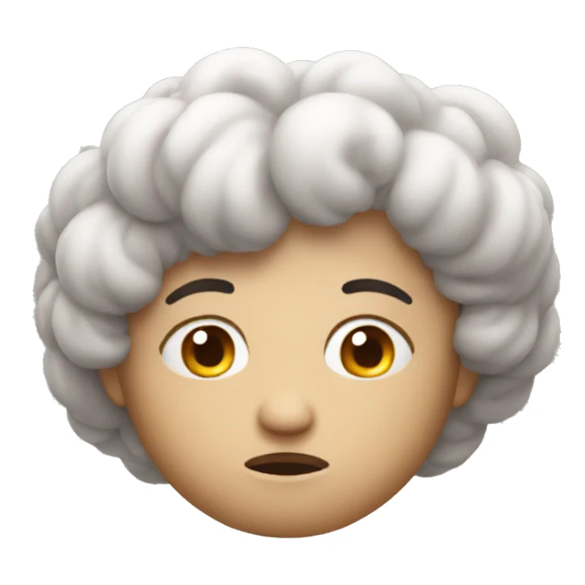 overthinking face sticker