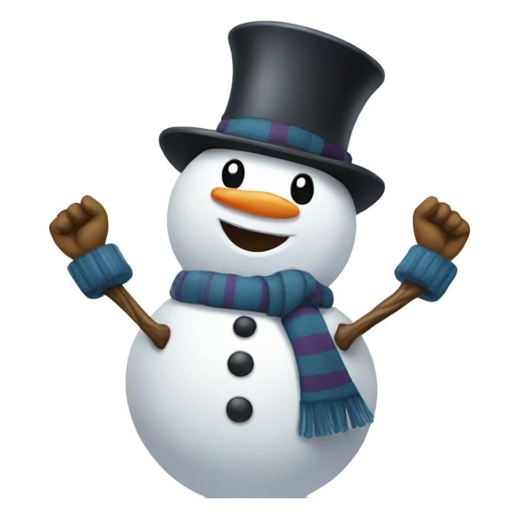 Snowman with victory  sticker