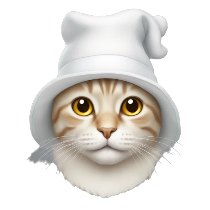 cat with a wite hat sticker