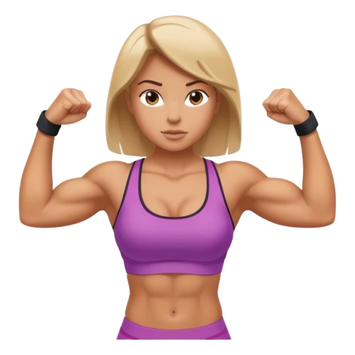 girl working out arms sticker