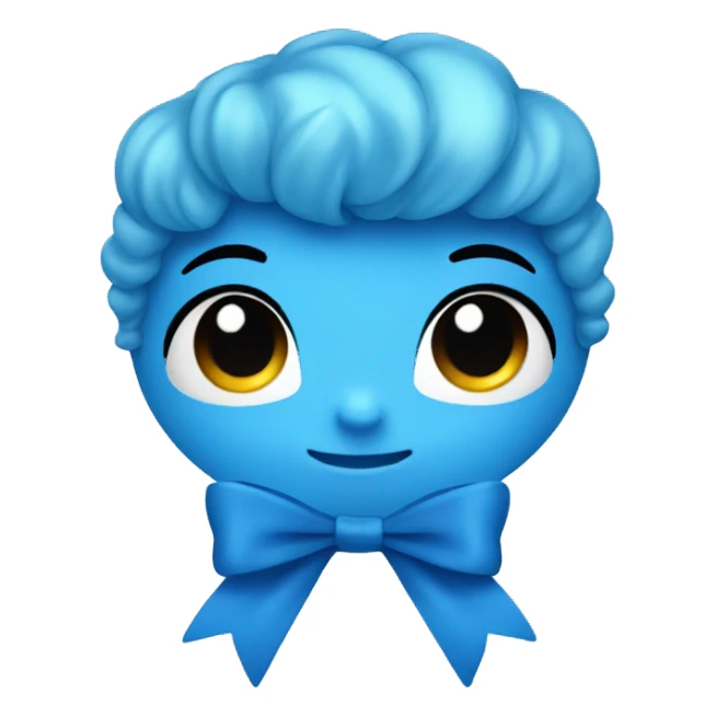 Blue cute bow  sticker