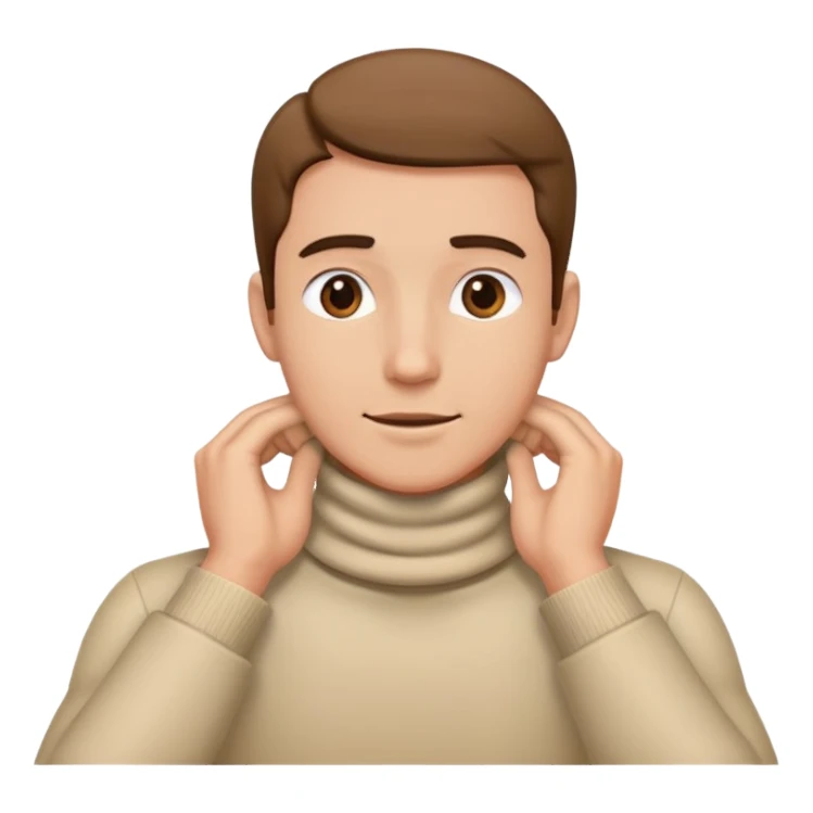 Guy with hands around his neck  sticker