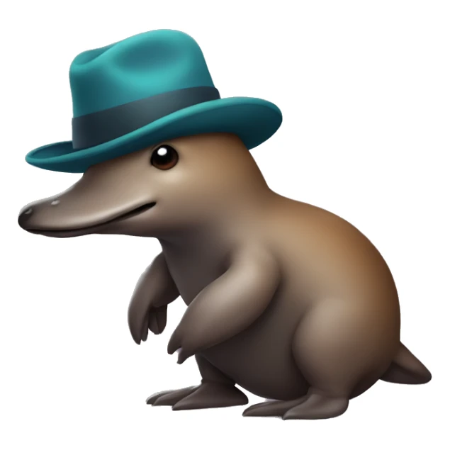 cute Platypus with hat  sticker