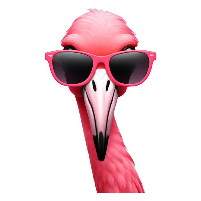 flamingo wearing shades sticker